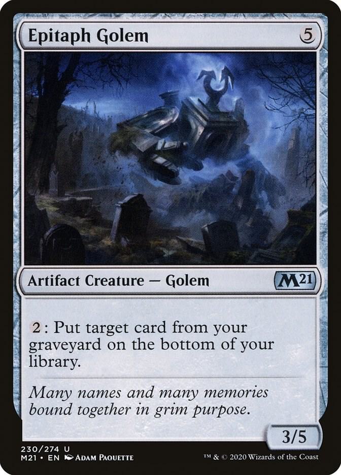 Epitaph Golem 230 card from Core Set 2021