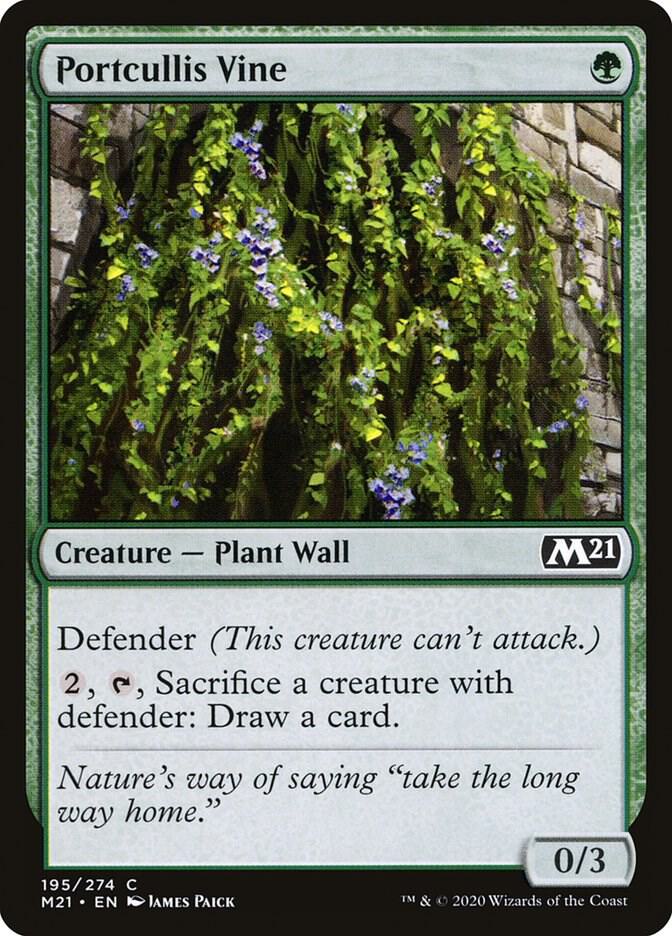Portcullis Vine 195 card from Core Set 2021