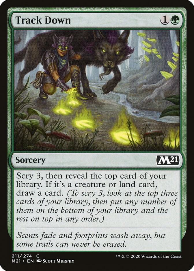 Track Down 211 card from Core Set 2021