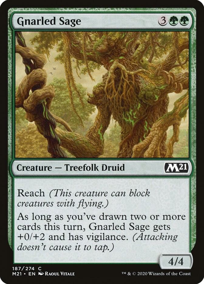 Gnarled Sage 187 card from Core Set 2021