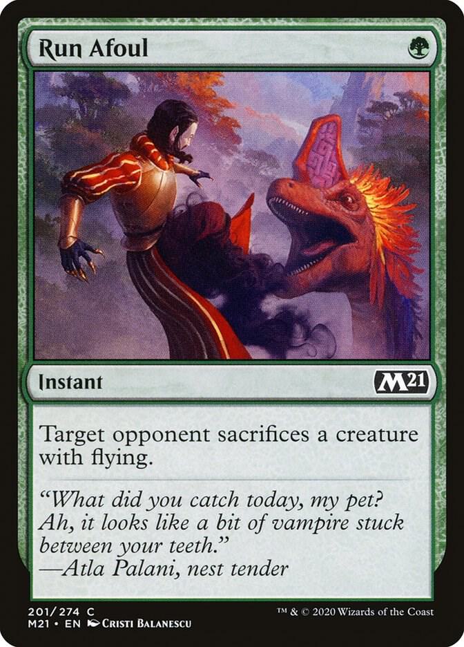 Run Afoul 201 card from Core Set 2021