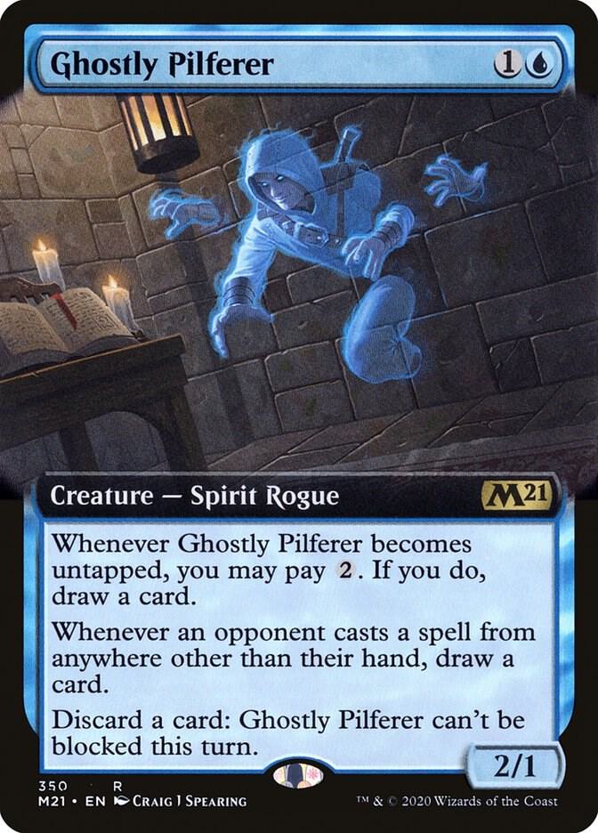 Ghostly Pilferer (Extended Art) 350 card from Core Set 2021