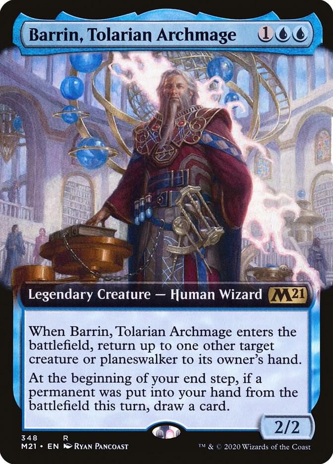 Barrin, Tolarian Archmage (Extended Art) 348 card from Core Set 2021