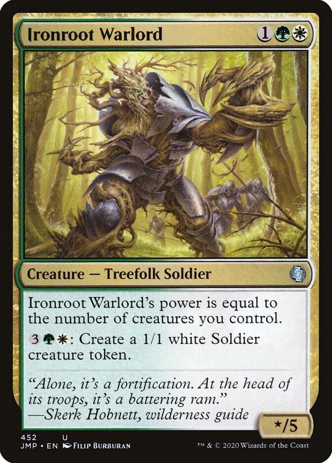 Ironroot Warlord 452 card from Jumpstart
