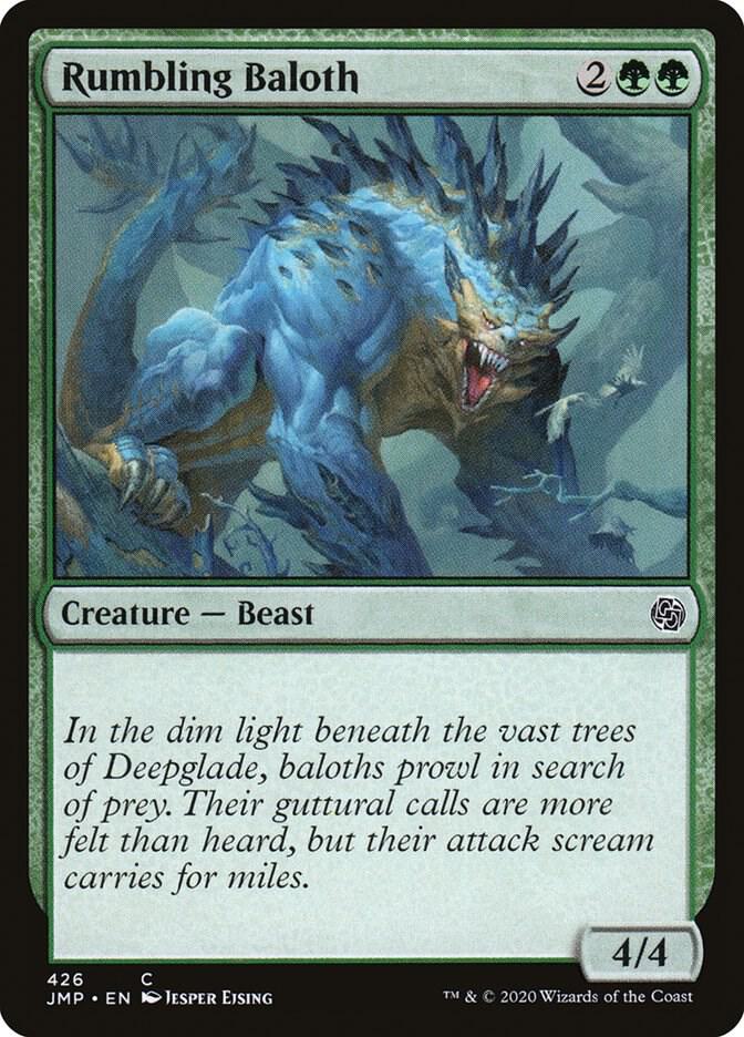 Rumbling Baloth 426 card from Jumpstart