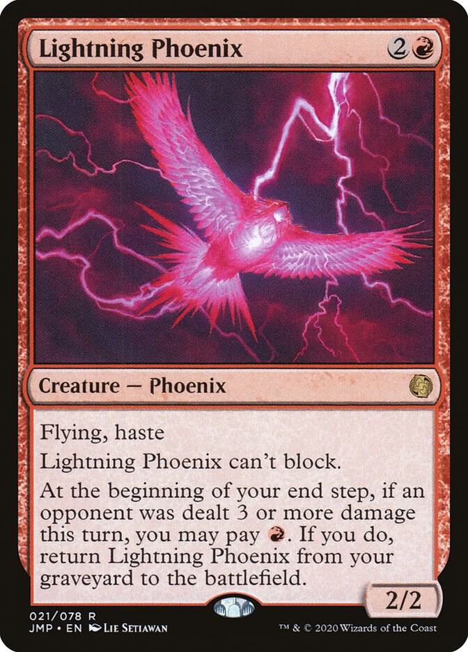 Lightning Phoenix 21 card from Jumpstart