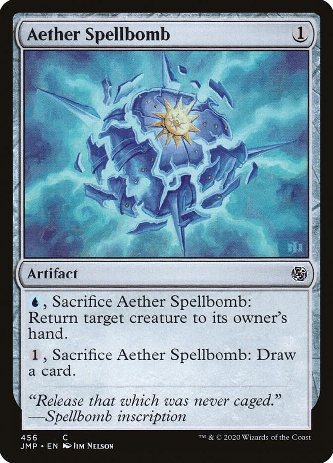 Aether Spellbomb 456 card from Jumpstart