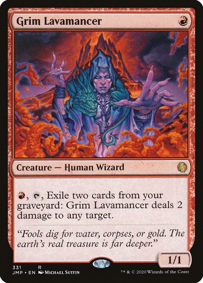 Grim Lavamancer 331 card from Jumpstart