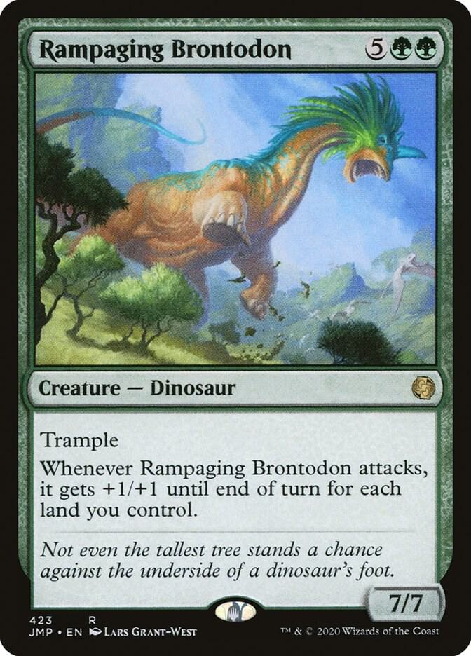 Rampaging Brontodon 423 card from Jumpstart