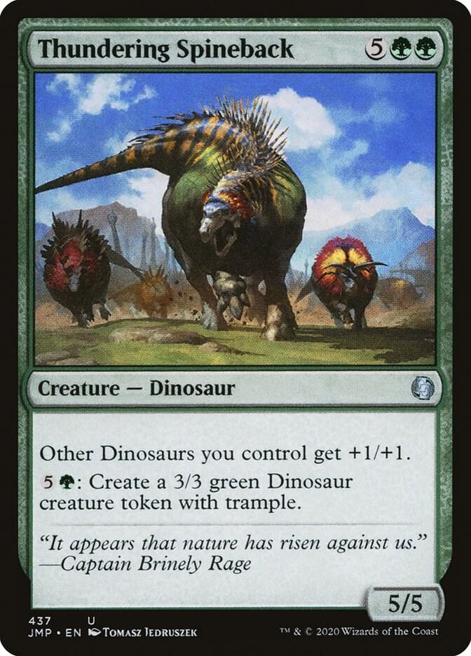 Thundering Spineback 437 card from Jumpstart