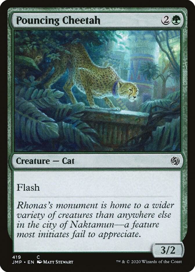 Pouncing Cheetah 419 card from Jumpstart