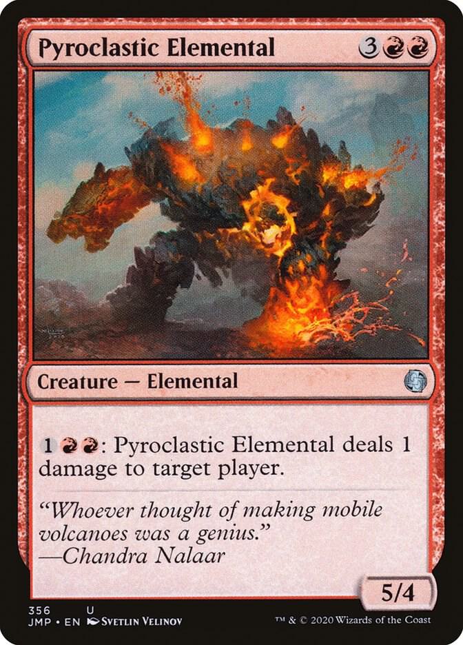 Pyroclastic Elemental 356 card from Jumpstart