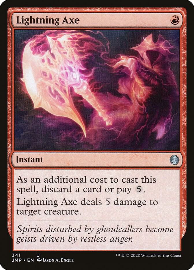 Lightning Axe 341 card from Jumpstart