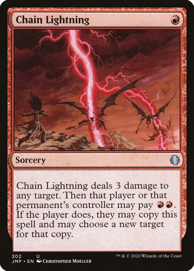 Chain Lightning 302 card from Jumpstart