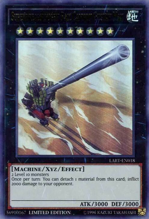 Superdreadnought Rail Cannon Gustav Max LART-EN018 card from The Lost Art Promotion