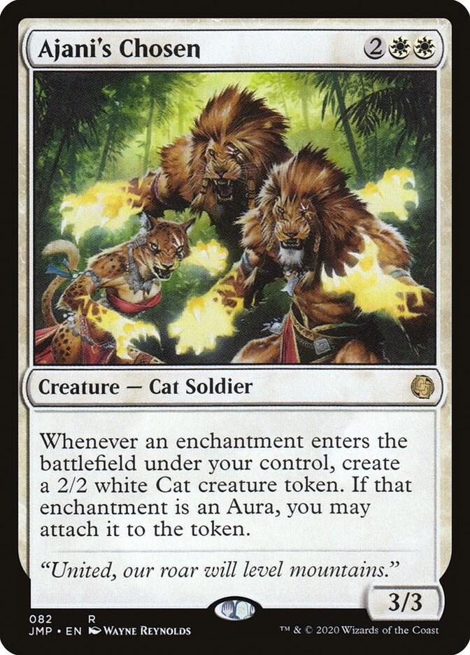Ajani's Chosen 82 card from Jumpstart
