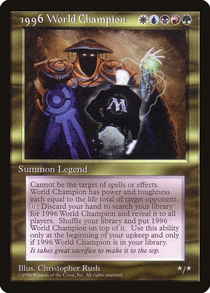 1996 World Champion card from Special Occasion
