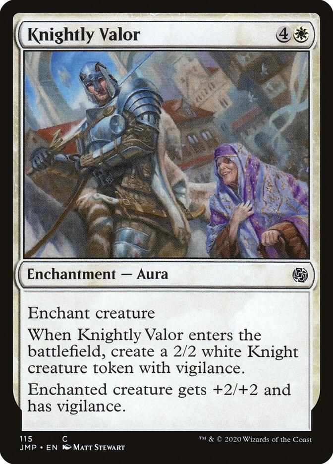 Knightly Valor 115 card from Jumpstart