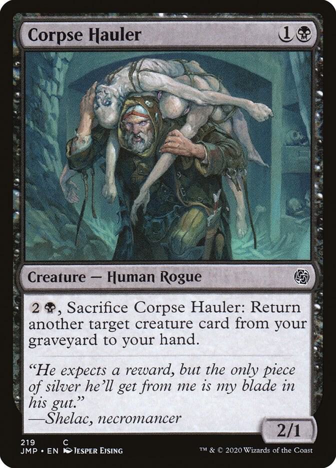 Corpse Hauler 219 card from Jumpstart