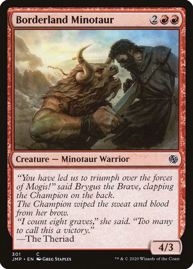 Borderland Minotaur 301 card from Jumpstart