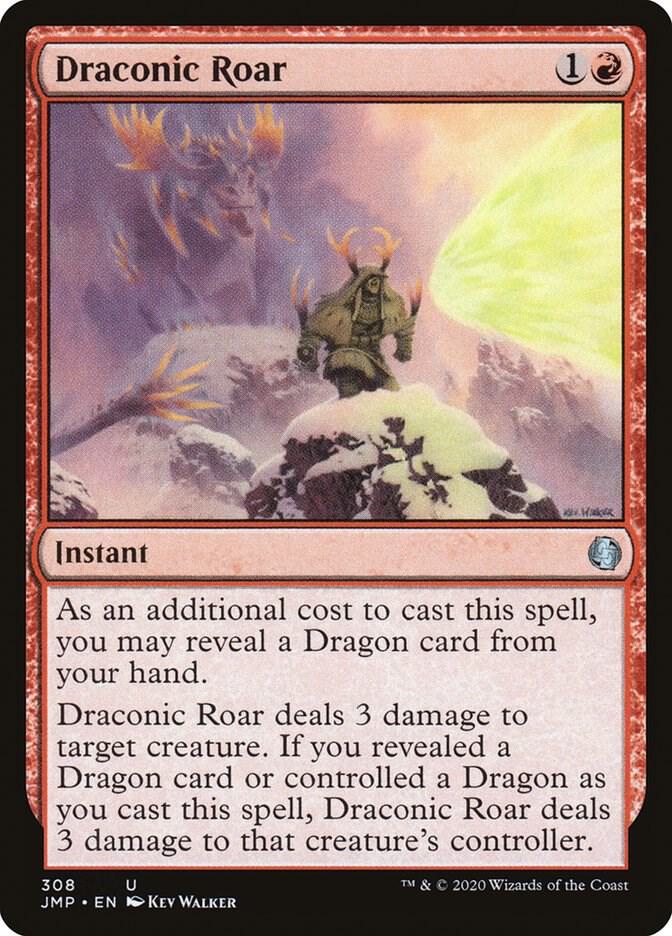 Draconic Roar 308 card from Jumpstart