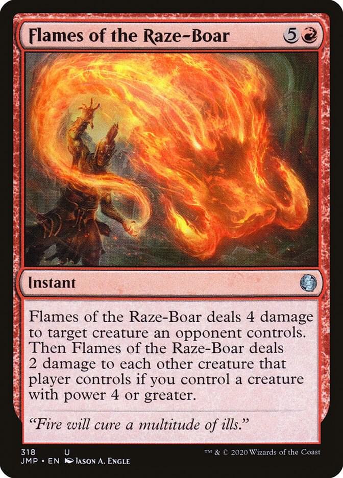 Flames of the Raze-Boar 318 card from Jumpstart