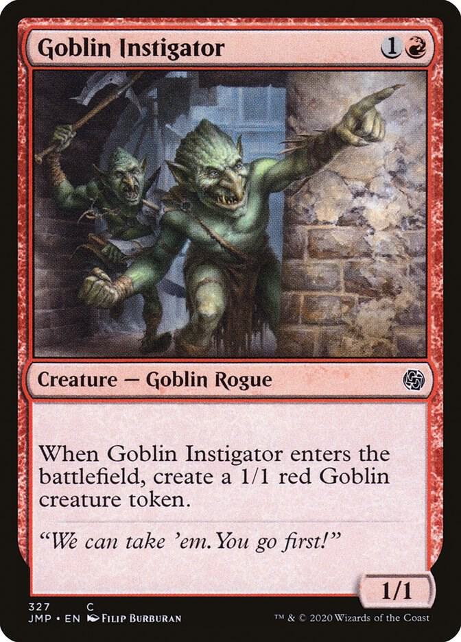 Goblin Instigator 327 card from Jumpstart