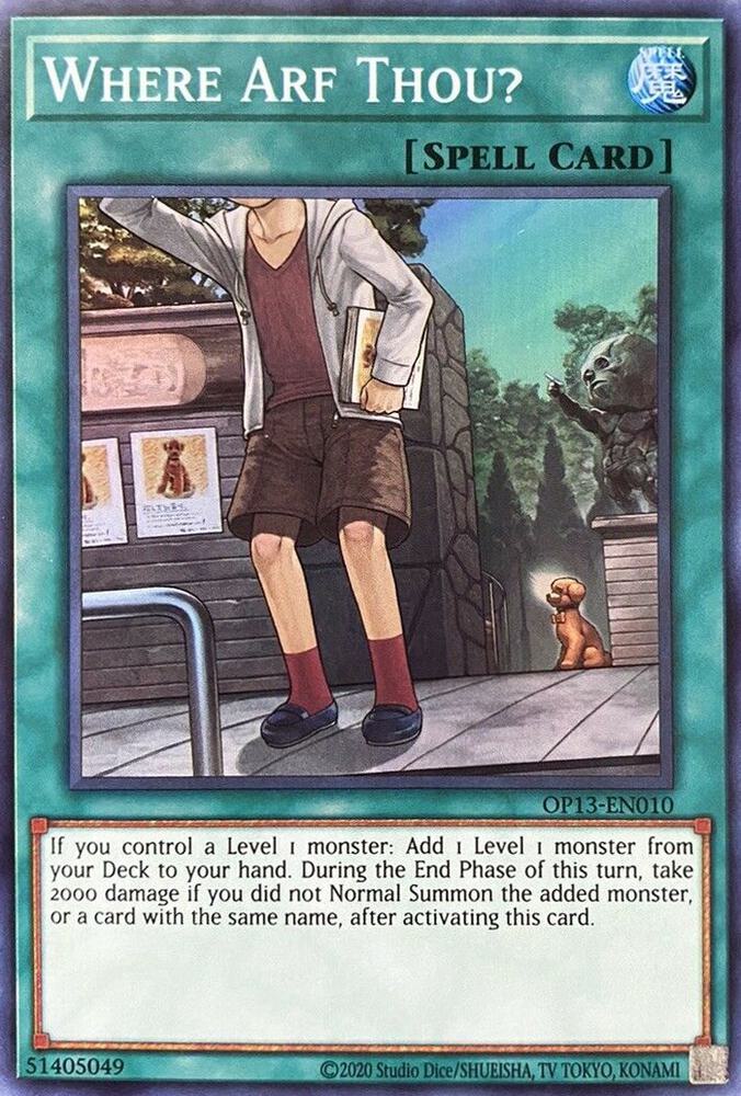 Where Arf Thou? OP13-EN010 card from OTS Tournament Pack 13