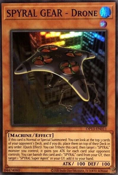 SPYRAL GEAR - Drone OP13-EN011 card from OTS Tournament Pack 13