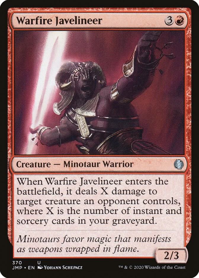Warfire Javelineer 370 card from Jumpstart