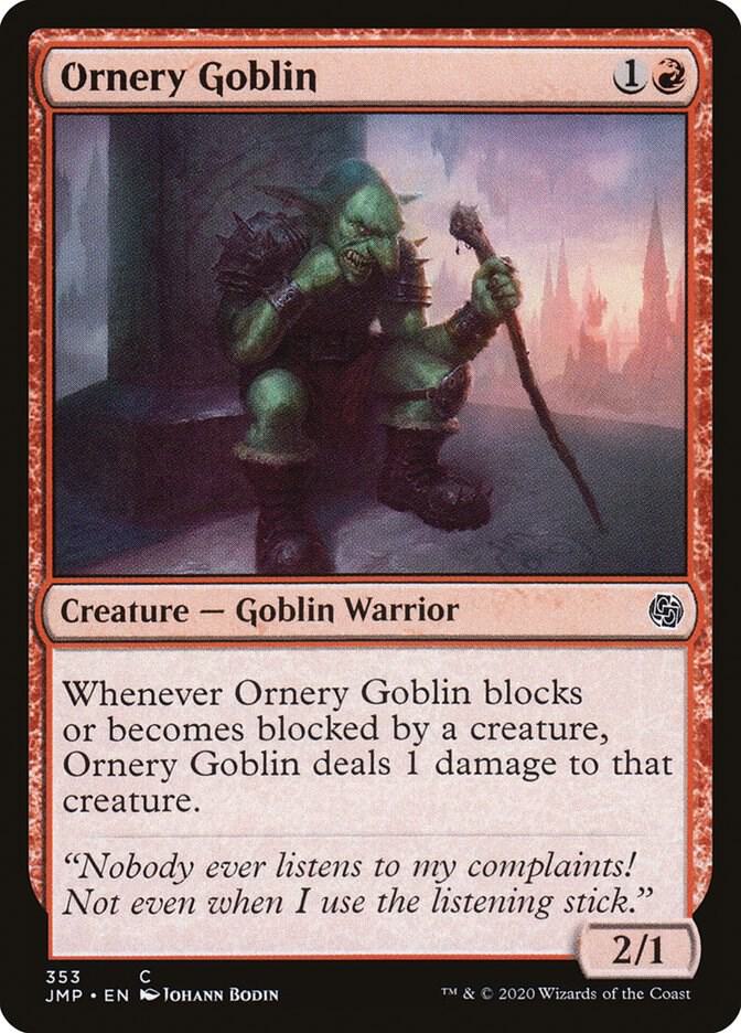 Ornery Goblin 353 card from Jumpstart