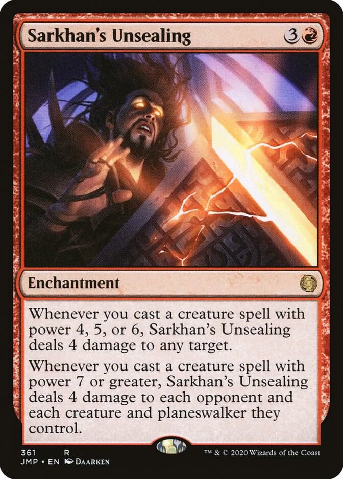 Sarkhan's Unsealing 361 card from Jumpstart