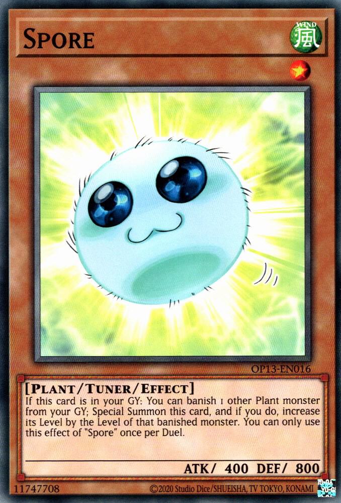 Spore OP13-EN016 card from OTS Tournament Pack 13