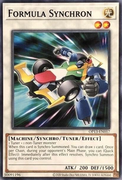 Formula Synchron OP13-EN017 card from OTS Tournament Pack 13