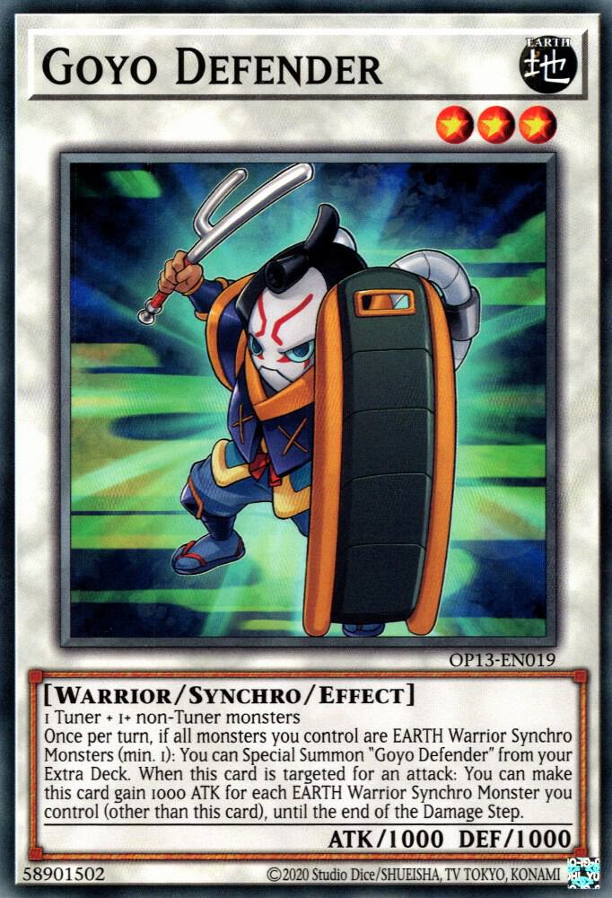 Goyo Defender OP13-EN019 card from OTS Tournament Pack 13