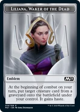 Emblem - Liliana, Waker of the Dead 18 card from Core Set 2021