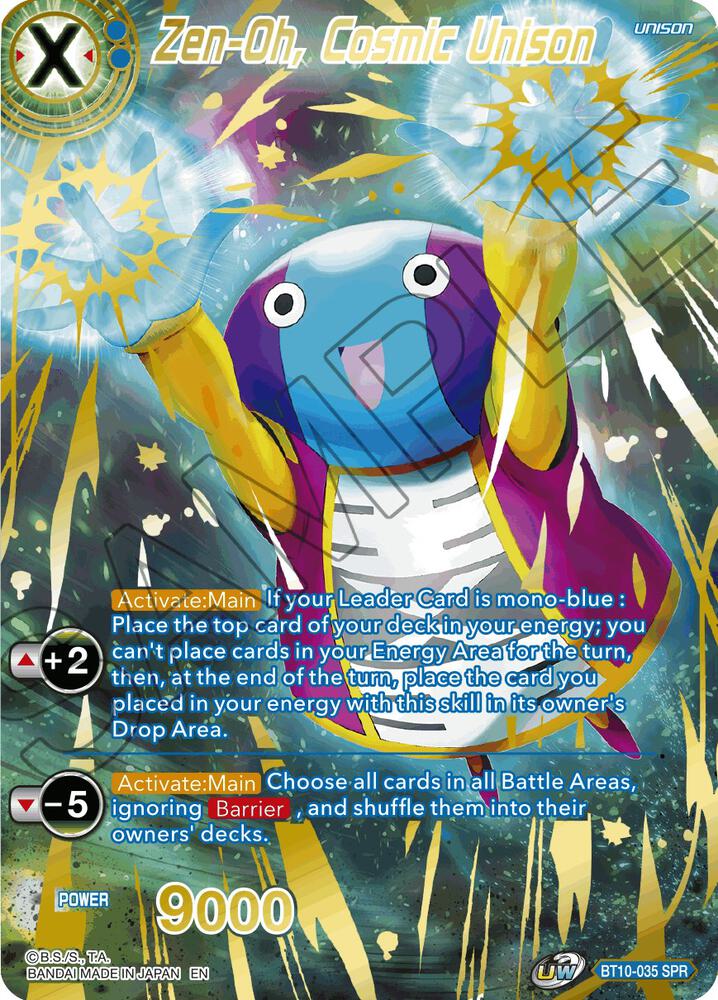 Zen-Oh, Cosmic Unison (SPR) BT10-035 card from Rise of the Unison Warrior