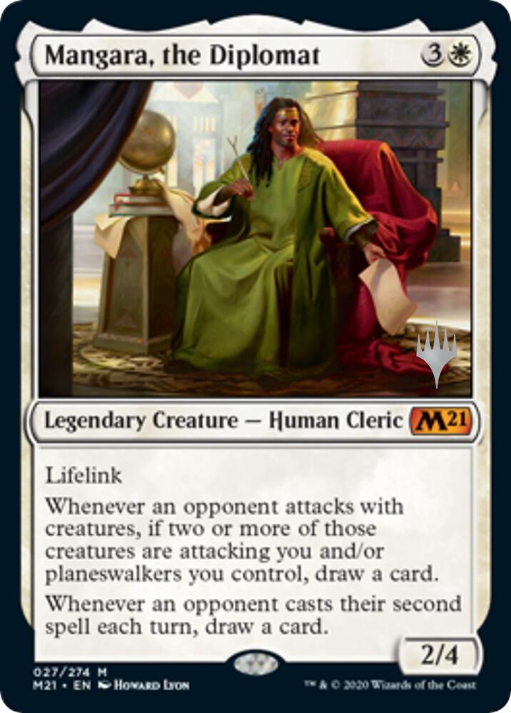 Mangara, the Diplomat 27 card from Promo Pack: Core Set 2021