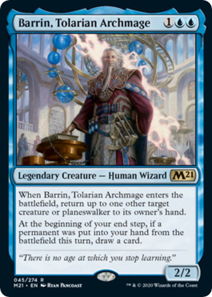 Barrin, Tolarian Archmage 45 card from Promo Pack: Core Set 2021