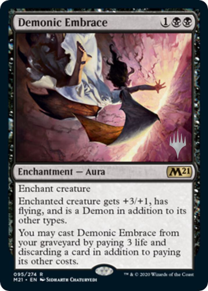 Demonic Embrace 95 card from Promo Pack: Core Set 2021