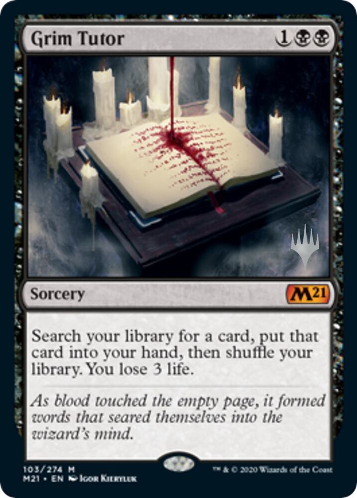 Grim Tutor 103 card from Promo Pack: Core Set 2021