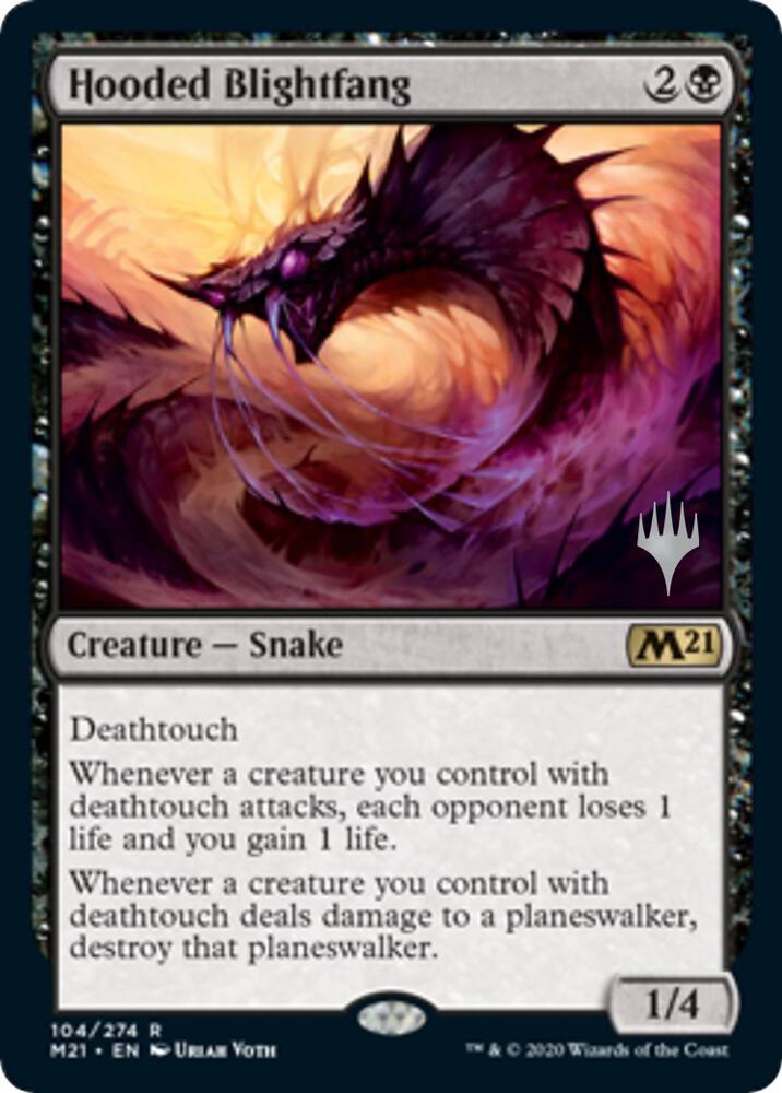 Hooded Blightfang 104 card from Promo Pack: Core Set 2021