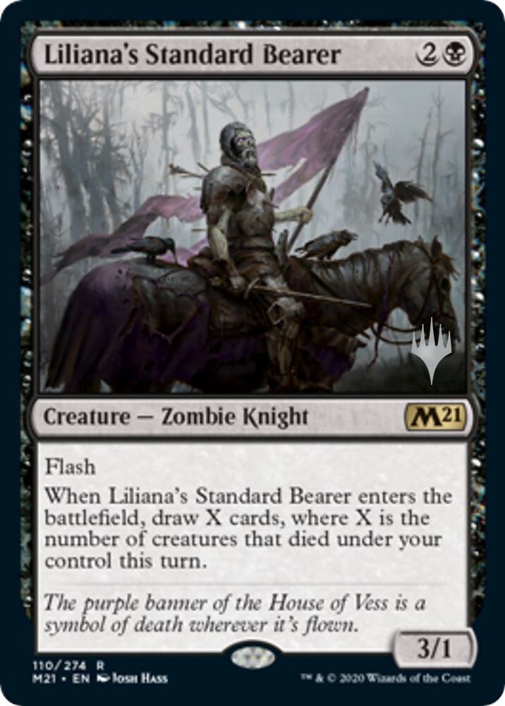 Liliana's Standard Bearer 110 card from Promo Pack: Core Set 2021