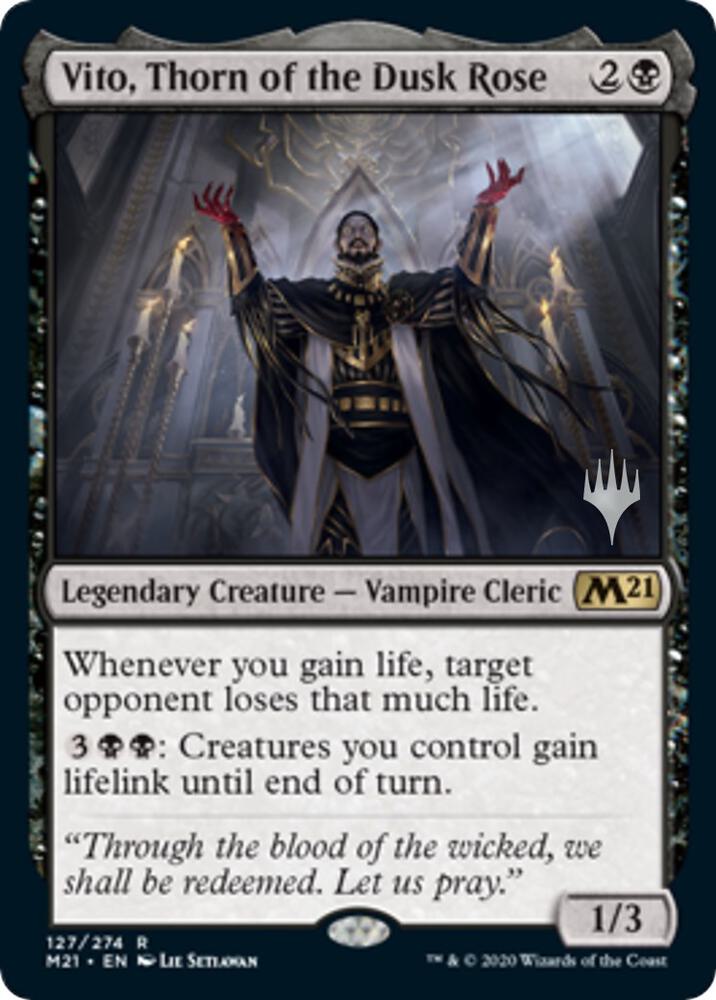 Vito, Thorn of the Dusk Rose 127 card from Promo Pack: Core Set 2021