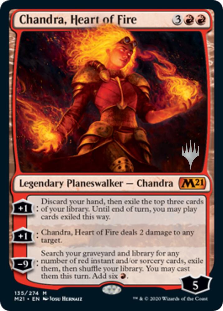 Chandra, Heart of Fire 135 card from Promo Pack: Core Set 2021