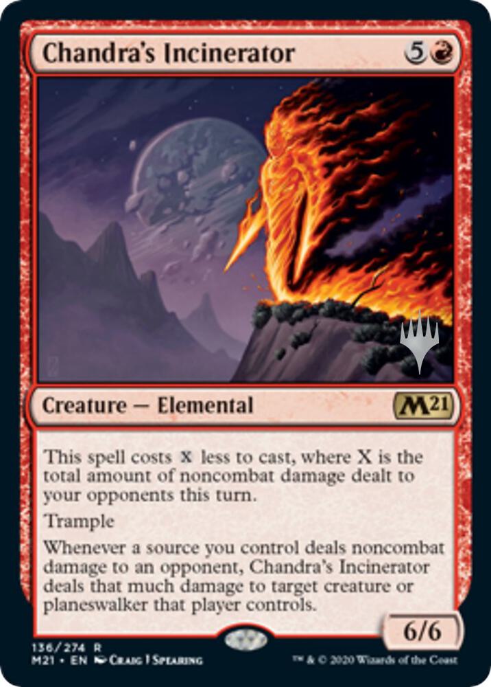 Chandra's Incinerator 136 card from Promo Pack: Core Set 2021
