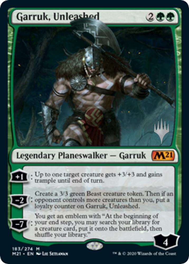 Garruk, Unleashed 183 card from Promo Pack: Core Set 2021