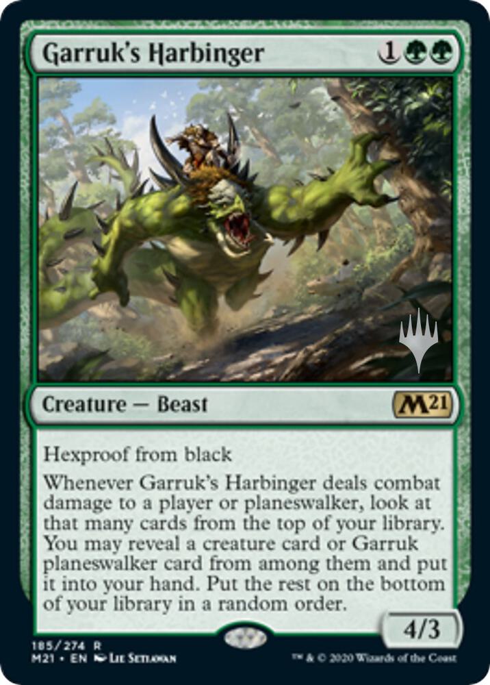 Garruk's Harbinger 185 card from Promo Pack: Core Set 2021