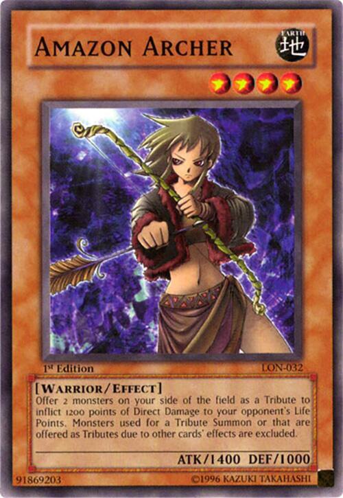 Amazon Archer LON-032 card from Labyrinth of Nightmare