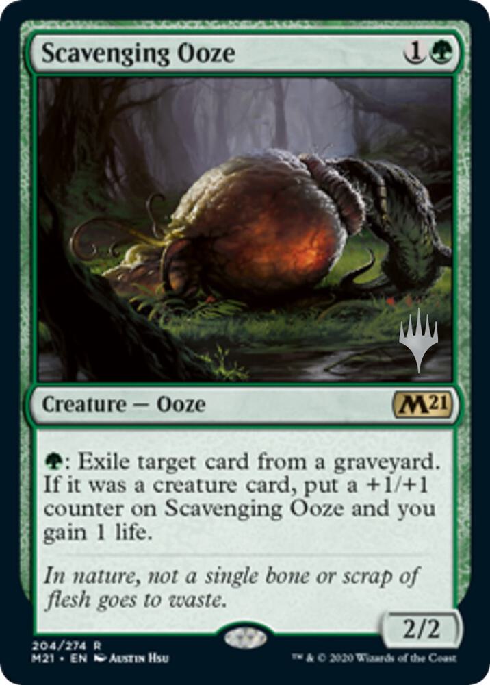 Scavenging Ooze 204 card from Promo Pack: Core Set 2021